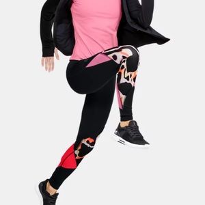 Under armour UA RUSH  print color block  leggings size Small